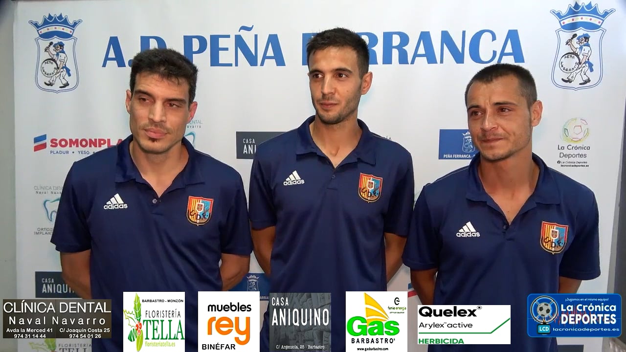 MARC PUIGVERT, PAU ESTEVE Y ÁLVARO LARROYA (Jugadores Fraga) P. Ferranca Tella 2-3 UD Fraga / Jornada 34 / Preferente - Gr 1