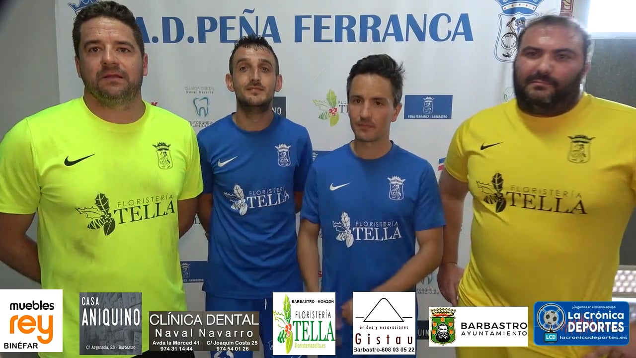 HÉCTOR CALLIZO, JAVIER CABRERO, PEPE NAVAL Y GUILLERMO SOLANO (Jugadores Ferranca) P. Ferranca Tella 2-3 UD Fraga / Jornada 34 / Preferente - Gr 1