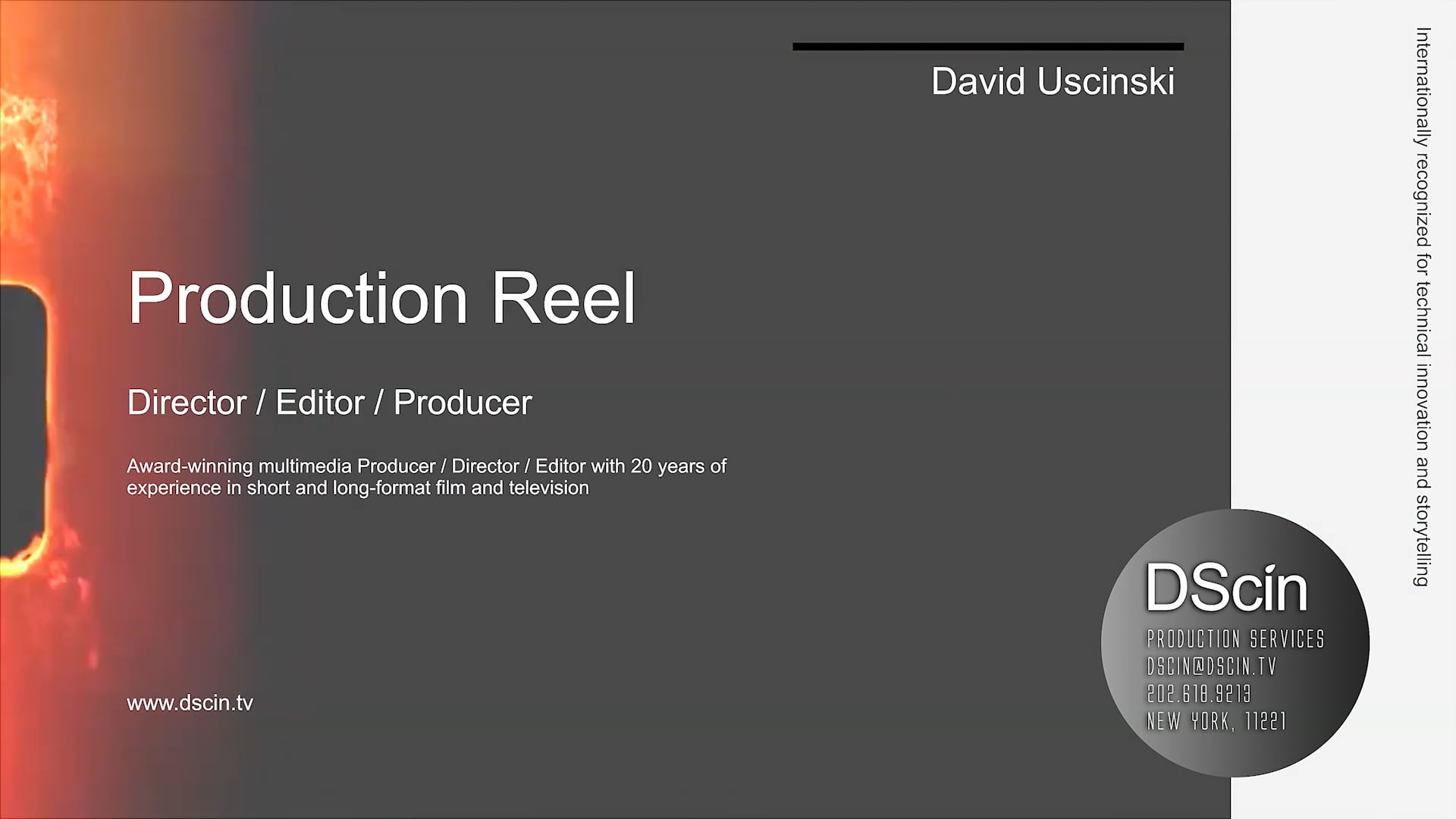 PRODUCTION REEL