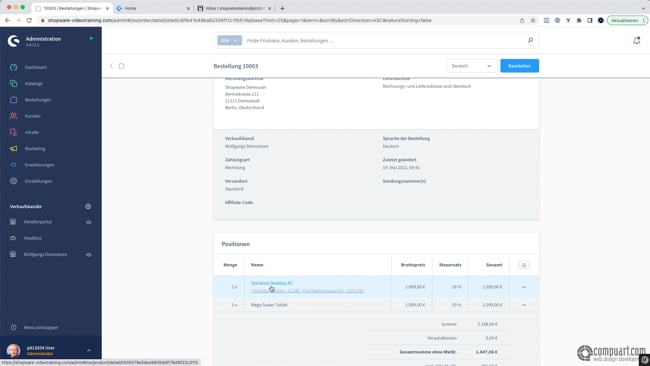 Bestellungen einsehen und bearbeiten