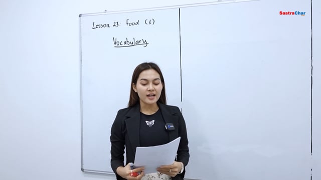 Lesson 23 : Food [Part 1]