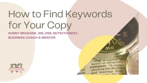 HOW TO FIND KEYWORDS FOR YOUR COPY WITH SUNNY BRIGHAM
