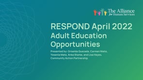 RESPOND-April-Adult Ed opportunities