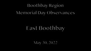 Memorial Day 2022 - East Boothbay