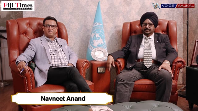 Dr Harcharan Singh Ranauta (VP, The Indian Federation of United Nations Associations (IFUNA)) in conversation with Navneet Anand