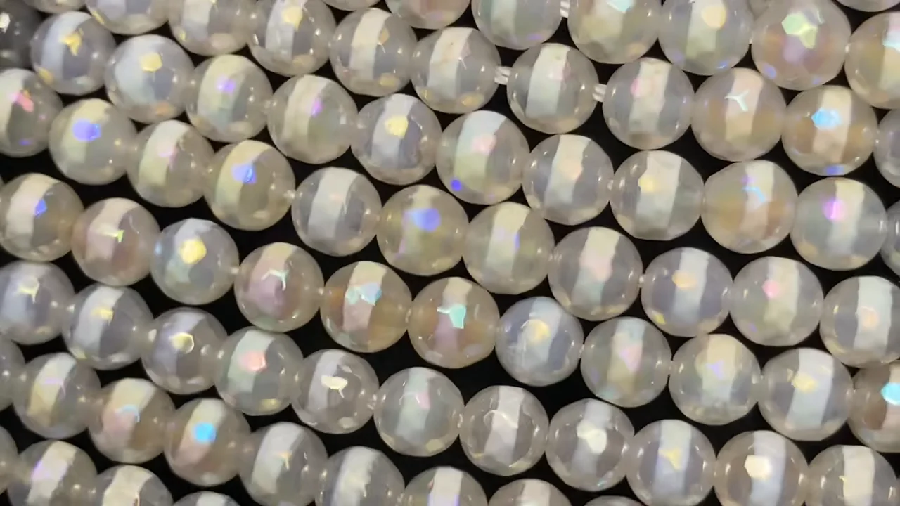 ホワイトアゲート スピンドルカット 6pcs ビーズ ホワイトアゲート スピンドルカット 6pcs ビーズ