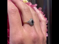 Zafiro, diamante, anillo de 18 ct 11725-2212