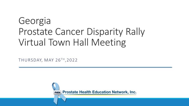 Georgia Prostate Cancer Disparity Rally Town Hall