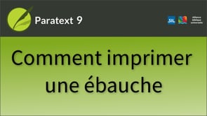 Imprimer une Ébauche