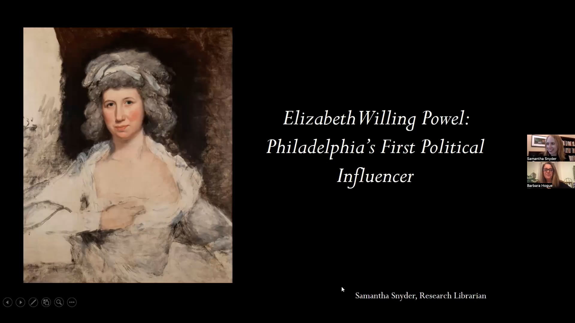 Elizabeth Willing Powel's Philadelphia's First Political Influencer