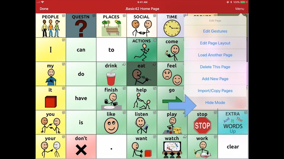 Hide Buttons on a Page - TouchChat WordPower on Vimeo