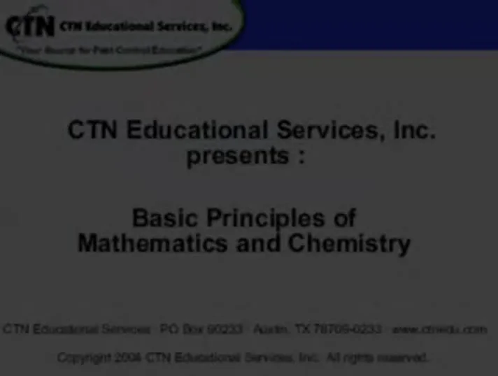 Basic Principles of mathematics and Chemistry on Vimeo