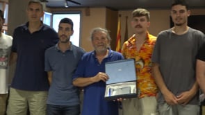 Recepció al primer equip masculí de bàsquet