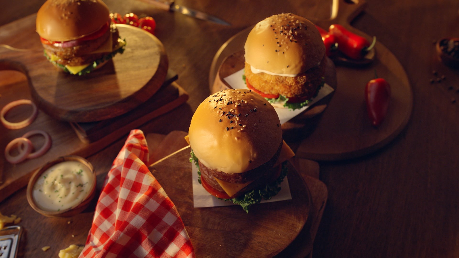 Licious burger patties! Bolt Cinebot
