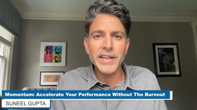 Speech Overview – Momentum: Accelerate Your Performance Without The Burnout