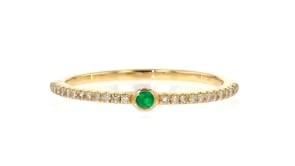 10 ct. t.w. Diamond Ring with Emerald Accent in 14kt Yellow Gold
