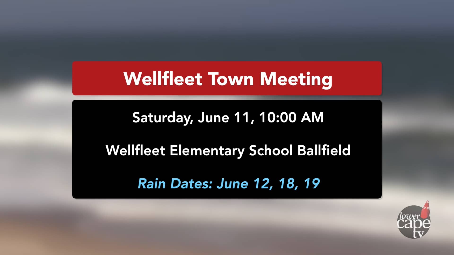 Budget Takes Center Stage at Wellfleet Town Meeting on Vimeo