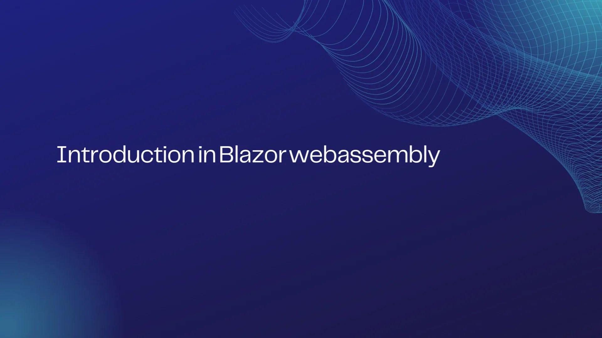 Introduction in Blazor webassembly & server on Vimeo