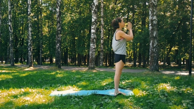 Woman doing yoga