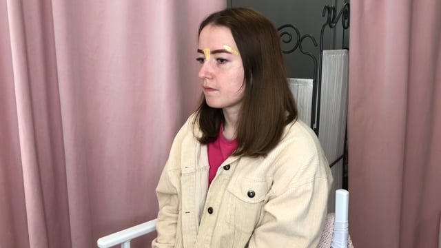 Makeup artist at work