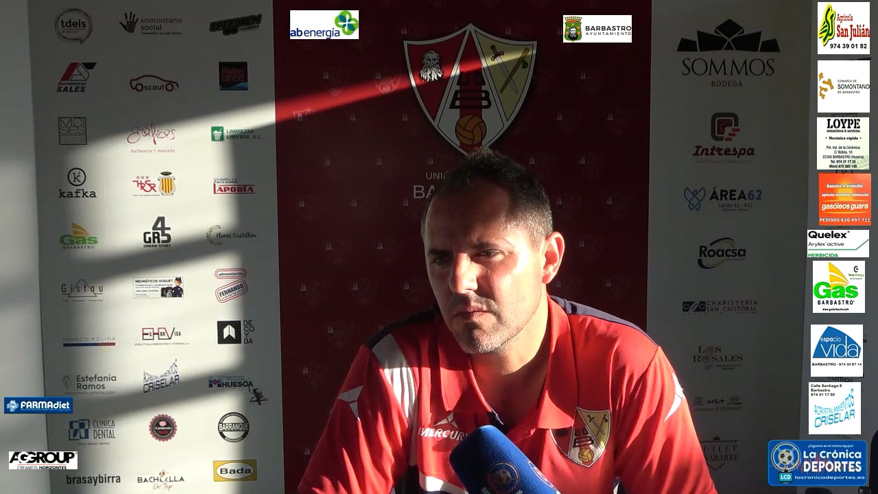 JOEL BORBÓN (Entrenador Barbastro Somontano) UDB Somontano 3-0 UD Binaced / Jornada 5 / Play Off de Ascenso a 1ª Regional