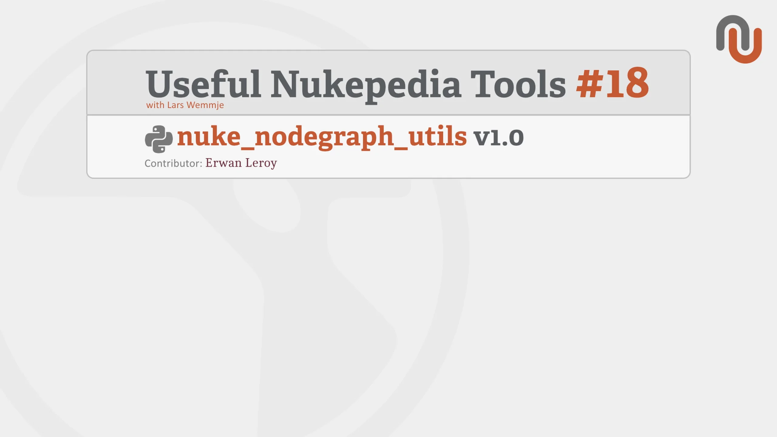 Useful Nukepedia Tools 18 in Nukepedia on Vimeo