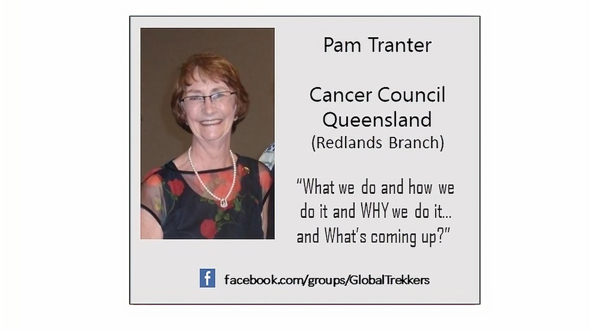 Pam Tranter - Fighting Cancer in the Community