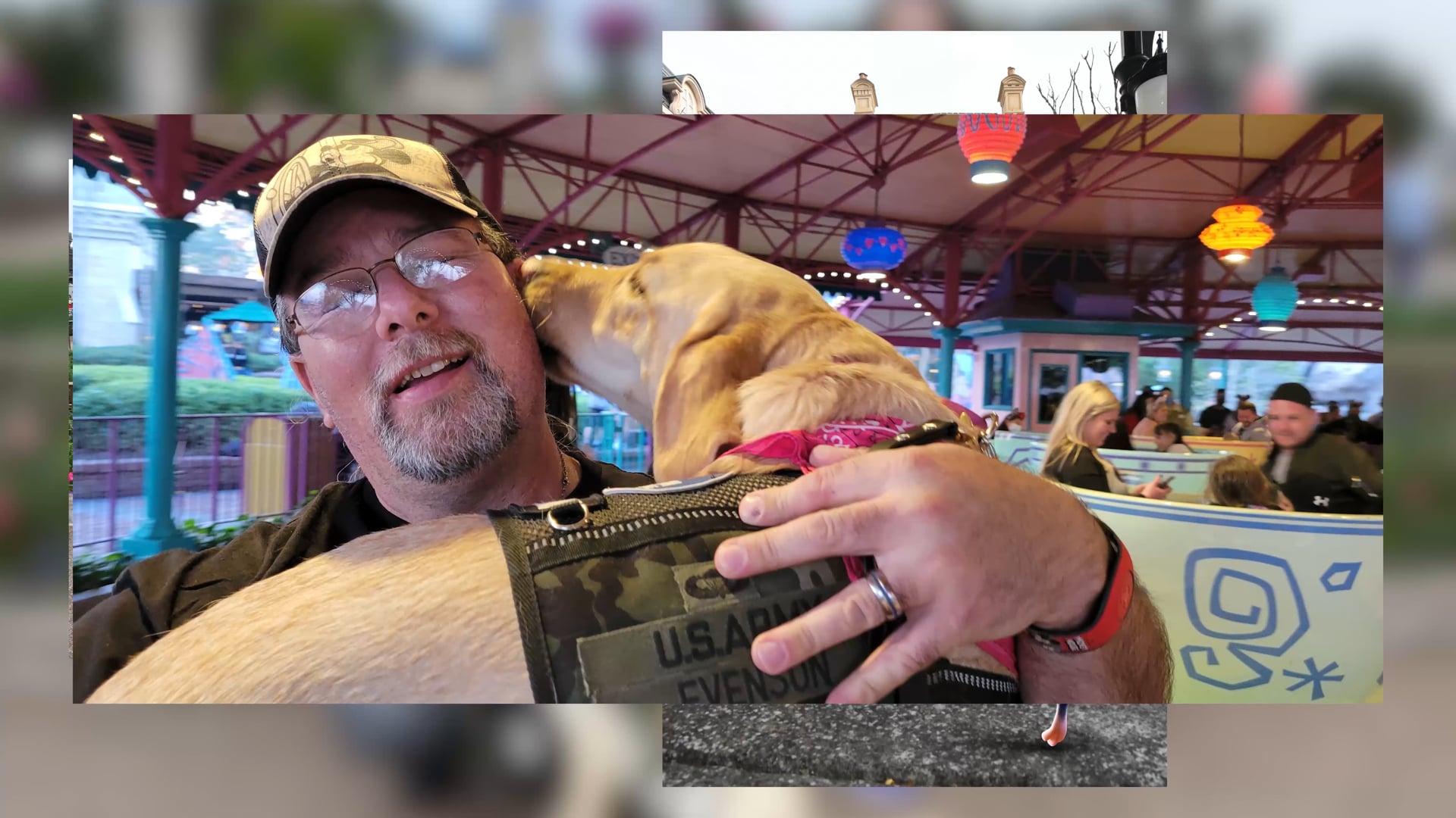 U.S. Army Veteran Chris and Service Dog Reef