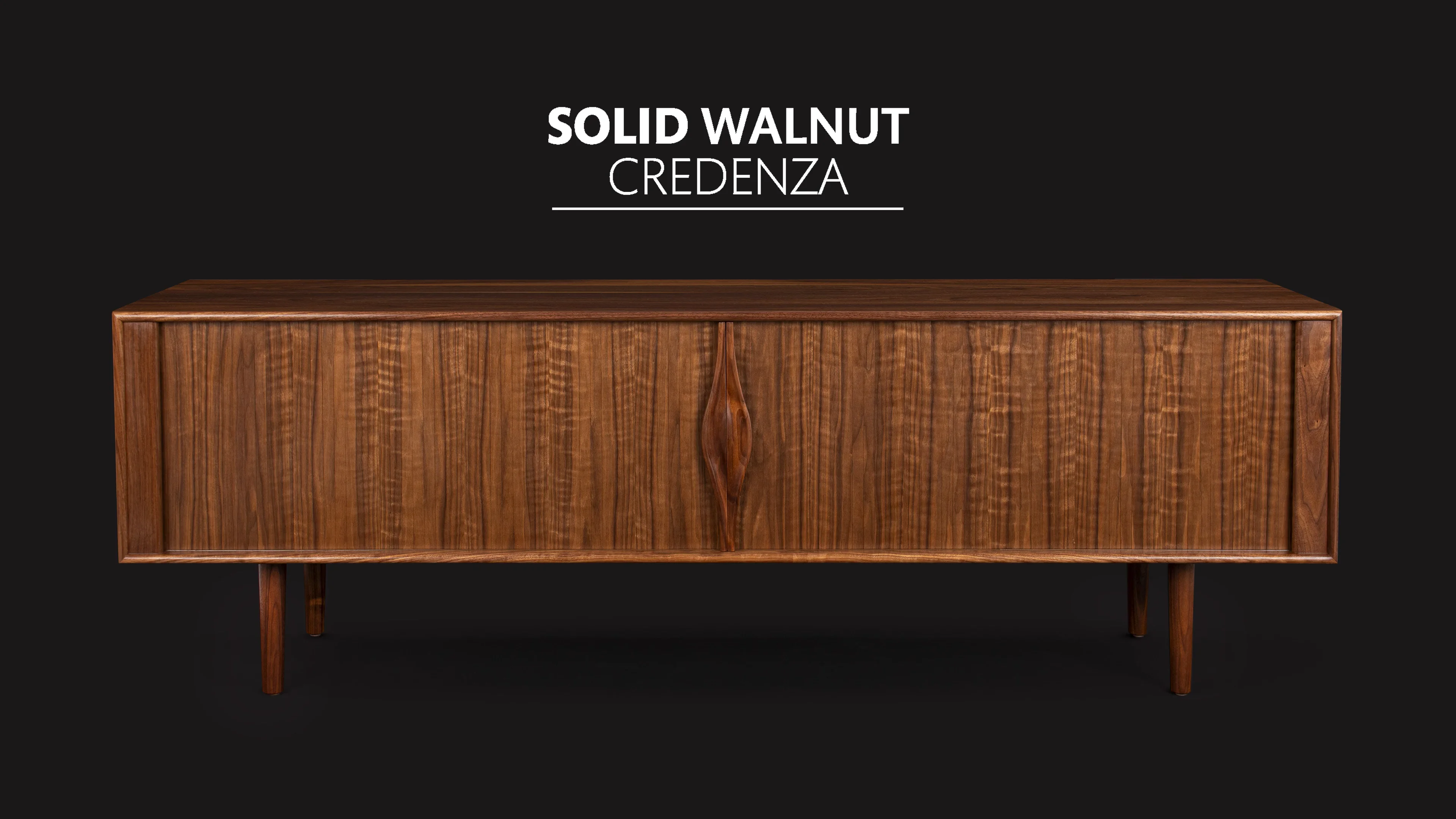 Solid Walnut Credenza Studio