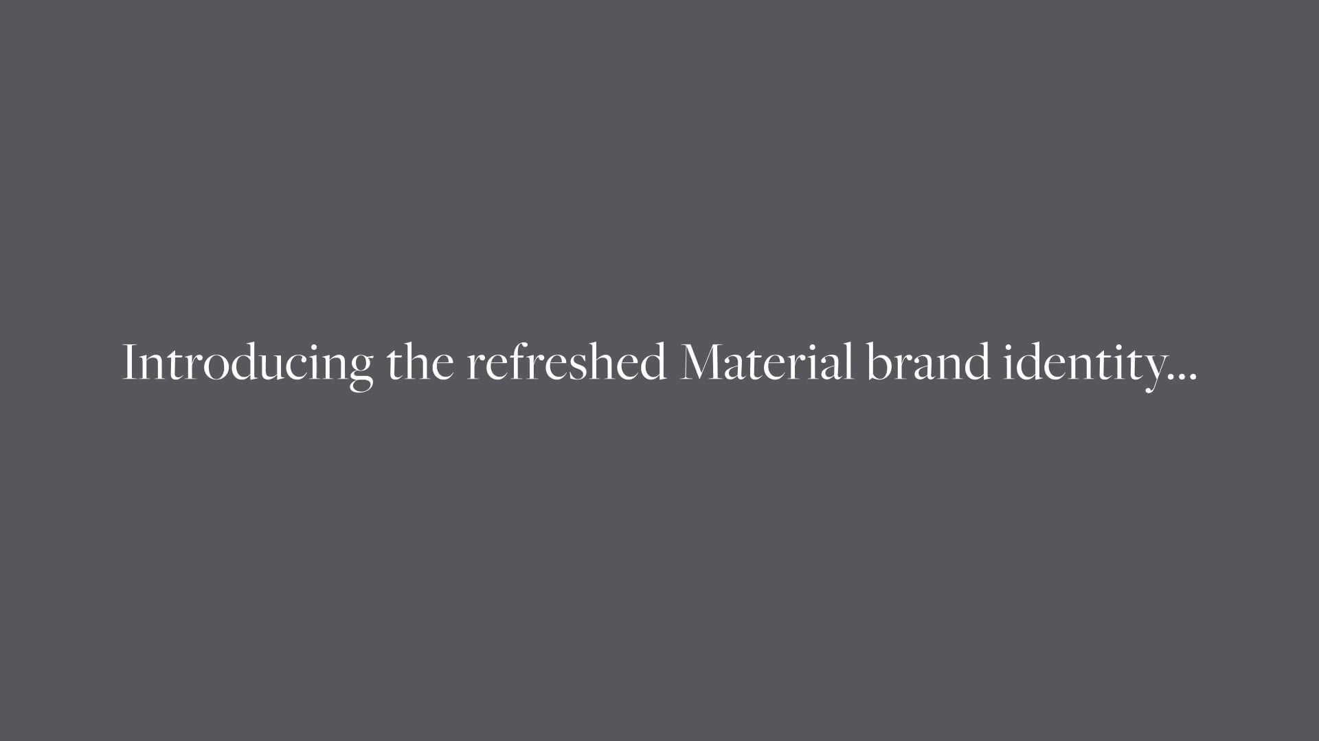 Materials Marketing Announces Name Change To MATERIAL on Vimeo