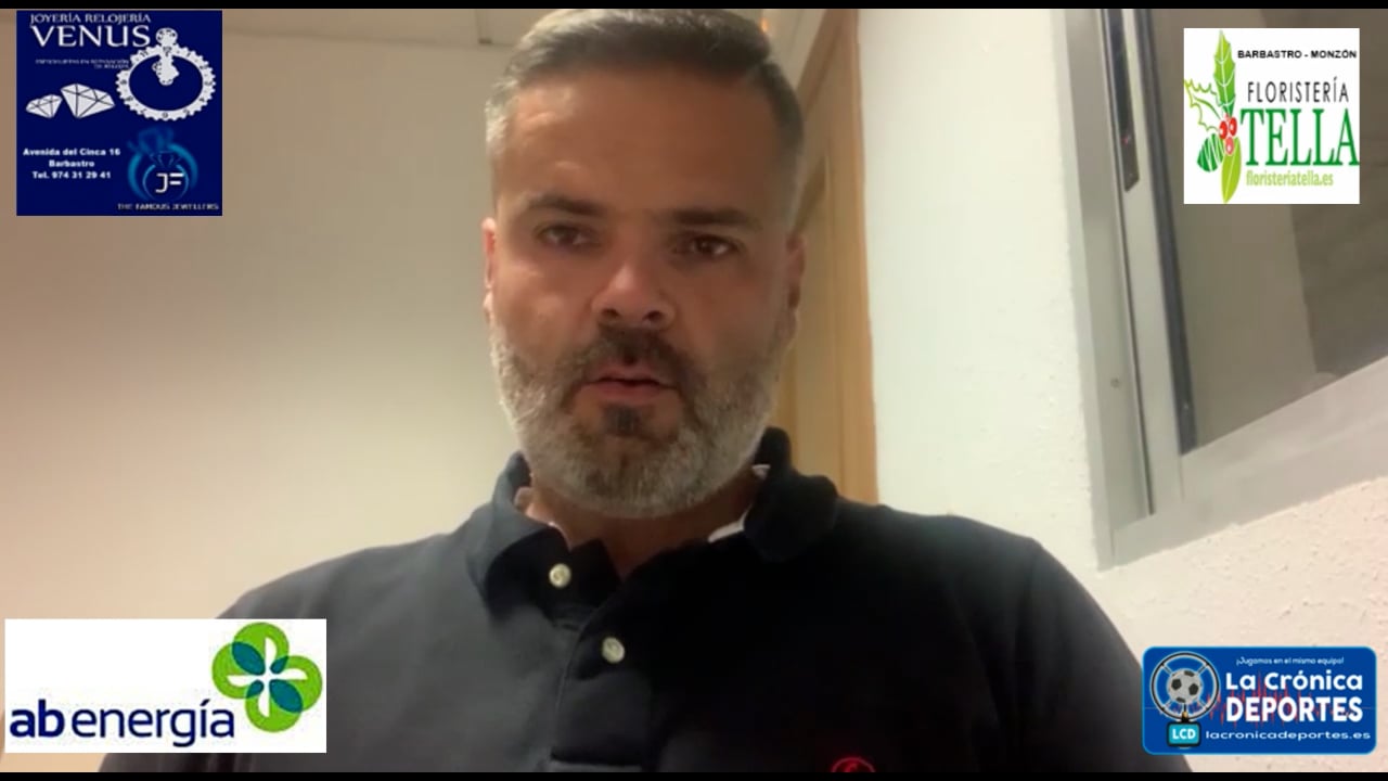 MOISÉS GUTIÉRREZ (Entrenador Sariñena) La Almunia 2-2 Sariñena / Ida Semifinal playoff ascenso a Tercera / Regional Preferente