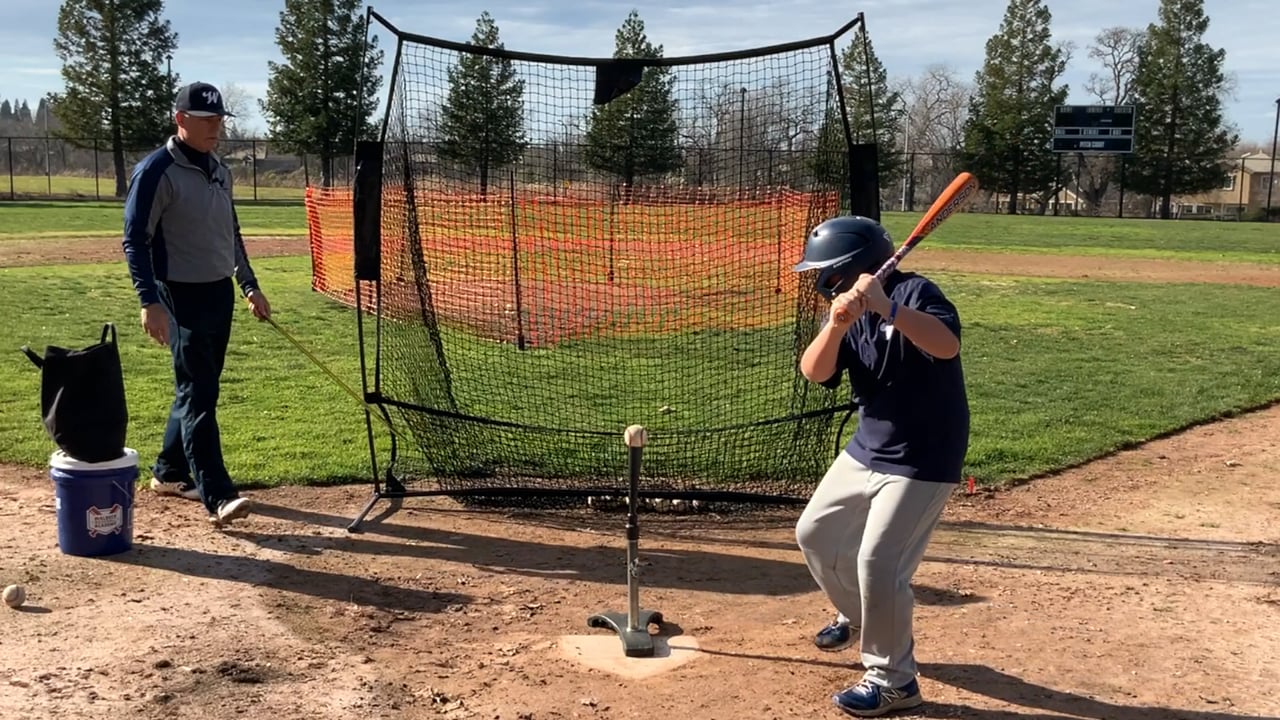 Drop Back Knee Hitting Drill for Practice Walbeck Baseball Academy