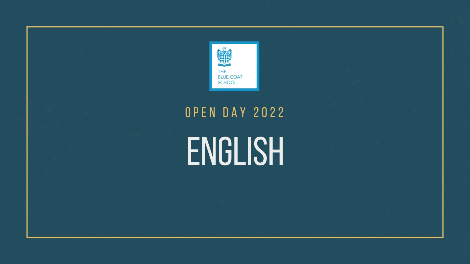 English Open Evening Video