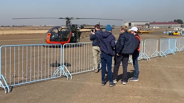 Spectators at air show