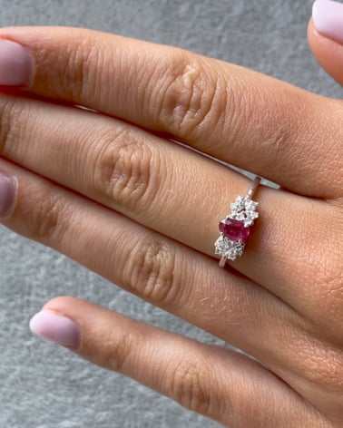 Video: 925 Silver Ruby Diamonds Ring