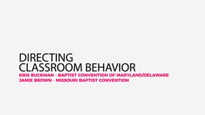 Directing Classroom Behavior | SBCV