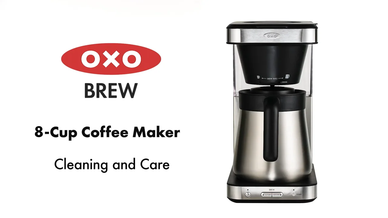 How to Clean and Care for the OXO Brew 8Cup Coffee Maker on Vimeo