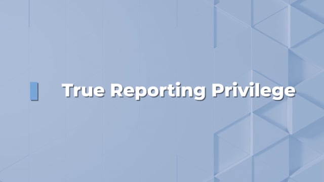 Brown & Charbonneau, LLC - True Reporting Privilege