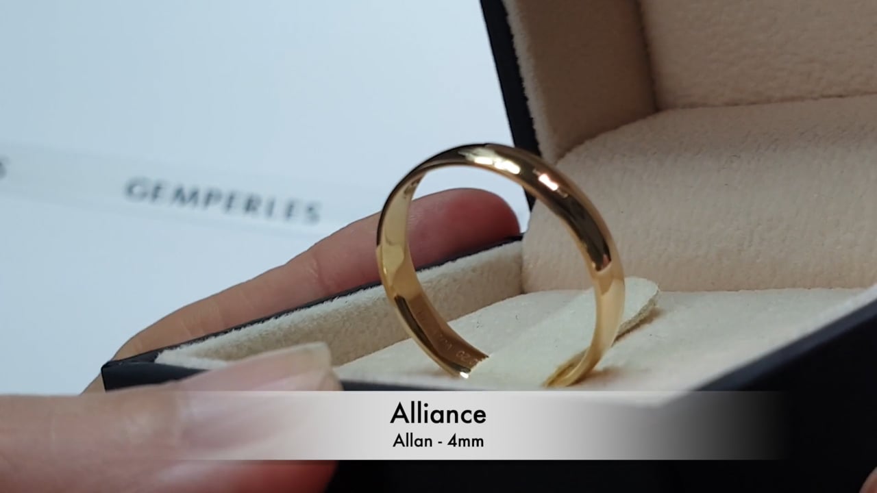 Fede Nuziale Allan 4mm - Oro Giallo | Gemperles