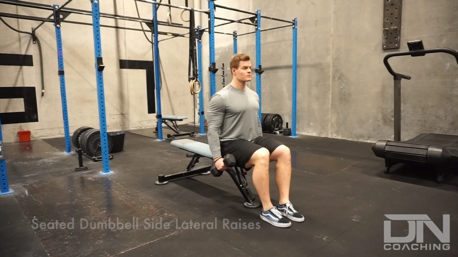 Seated dumbbell side online lateral raise