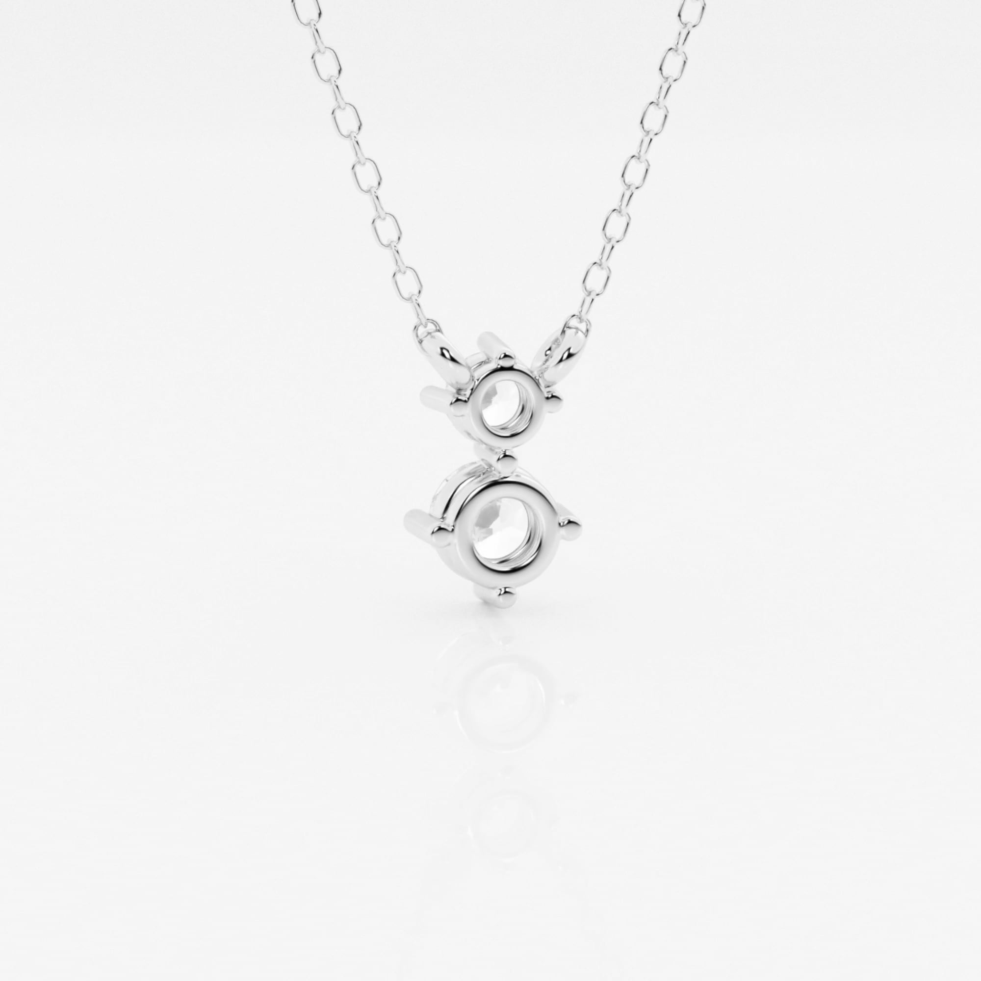 product video for 1 ctw Round Lab Grown Diamond Two Stone Fashion Pendant with Adjustable Chain