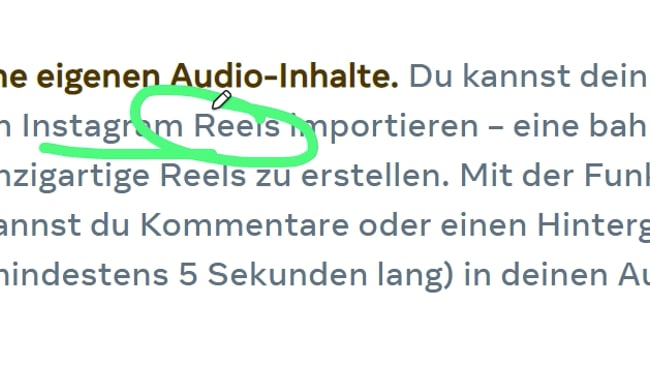Eigene Audioinhalte bei FB importieren