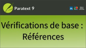 Vérifications des références