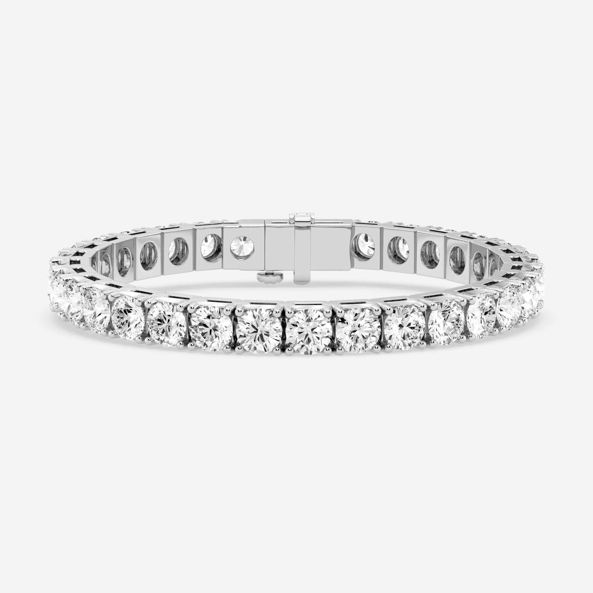 product video for 20 ctw Round Lab Grown Diamond Four-Prong Tennis Bracelet - 7 Inches