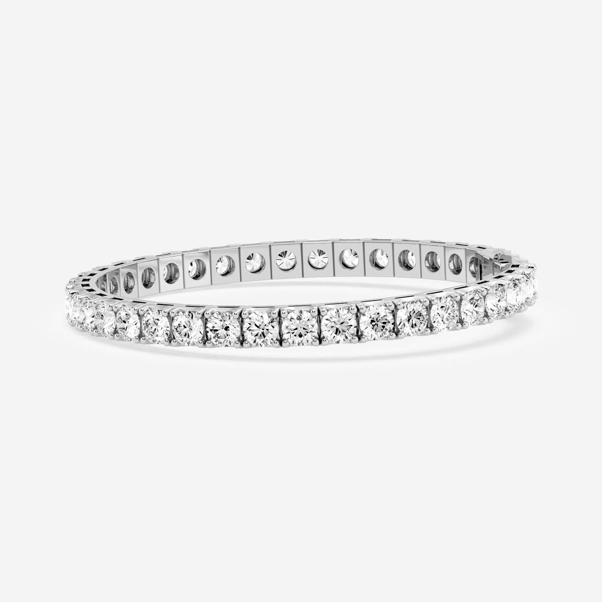 product video for 15 ctw Round Lab Grown Diamond Four-Prong Tennis Bracelet - 7.5 Inches