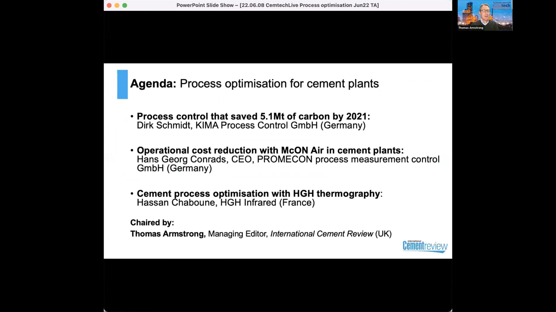 Cemtech Live Webinar: Process optimisation for cement plants