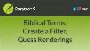 Biblical Terms: Custom Filters, Guess Renderings
