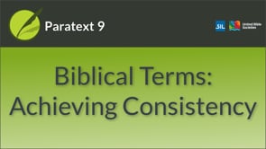 Biblical Terms: Achieving Consistency