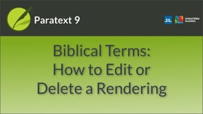 Biblical Terms: How to Edit or Delete a Rendering