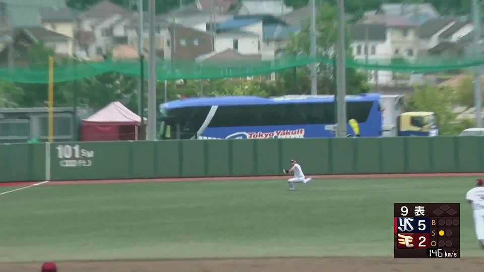 【ファーム】攻守で輝きみせる!! イーグルス・内田靖人がスライディングキャッチ!! 2022年6月9日 東北楽天ゴールデンイーグルス 対 東京ヤクルトスワローズ